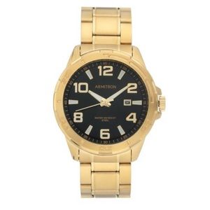 💜Armitron Men’s Gold-Tone & Black Calendar Watch